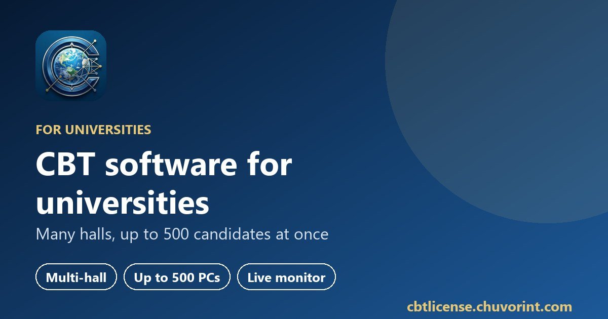 CBT software for universities and large exam centres